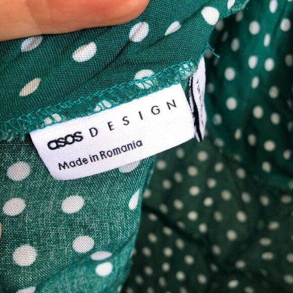 ASOS DESIGN Polka Dot Maxi Dress Size 6 - Picture 7 of 9